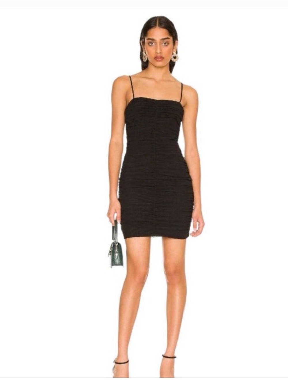 Alice + Olivia Black Mini Dress with Spaghetti Straps